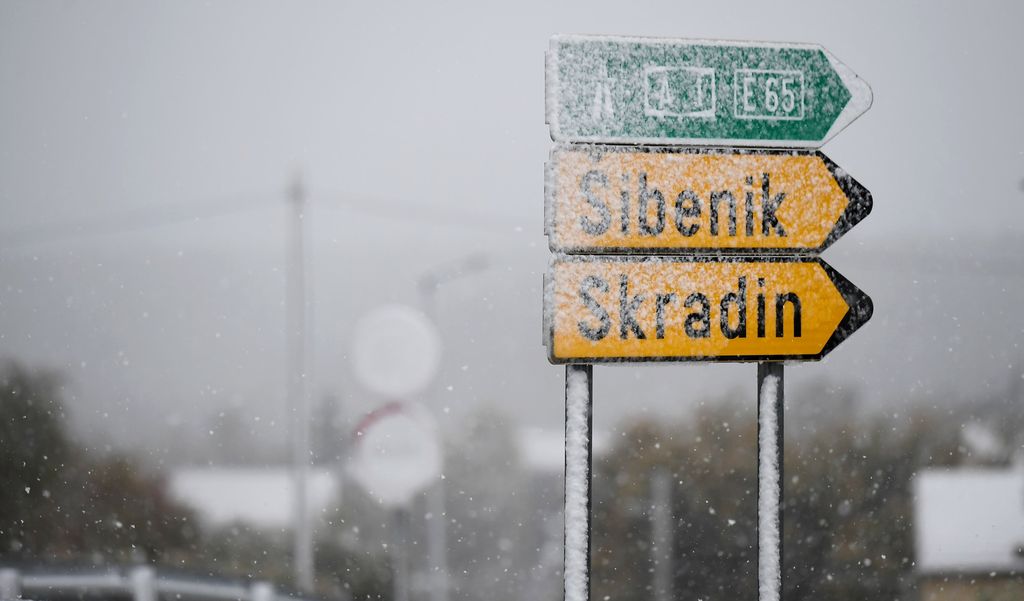 Snijeg u unutrašnjosti Dalmacije