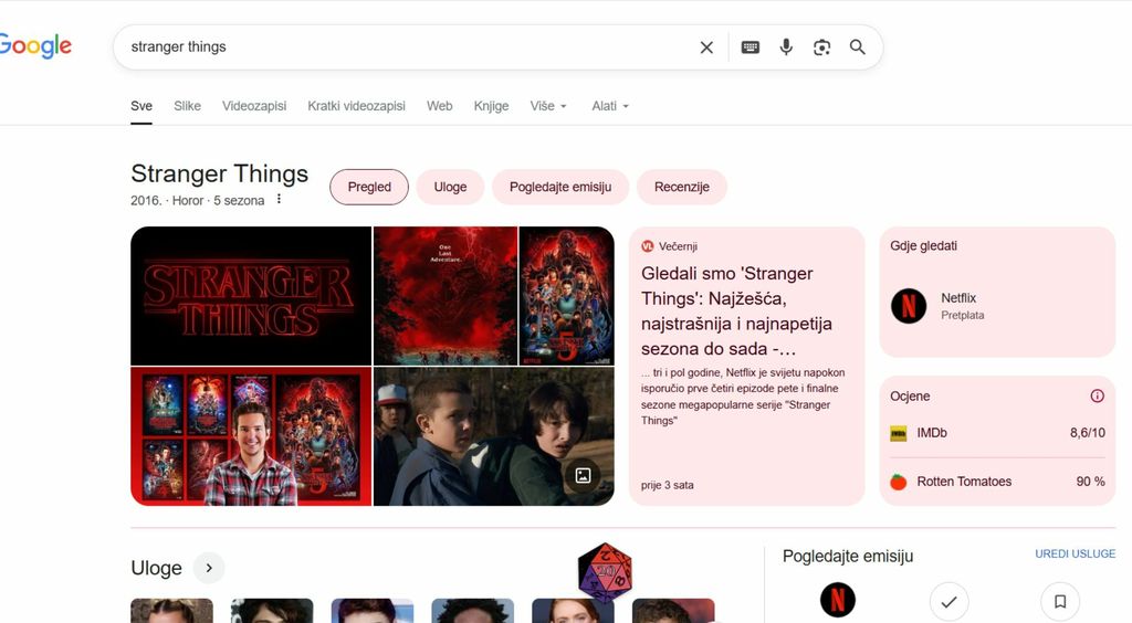Suradnja Googlea i serije Stranger Things