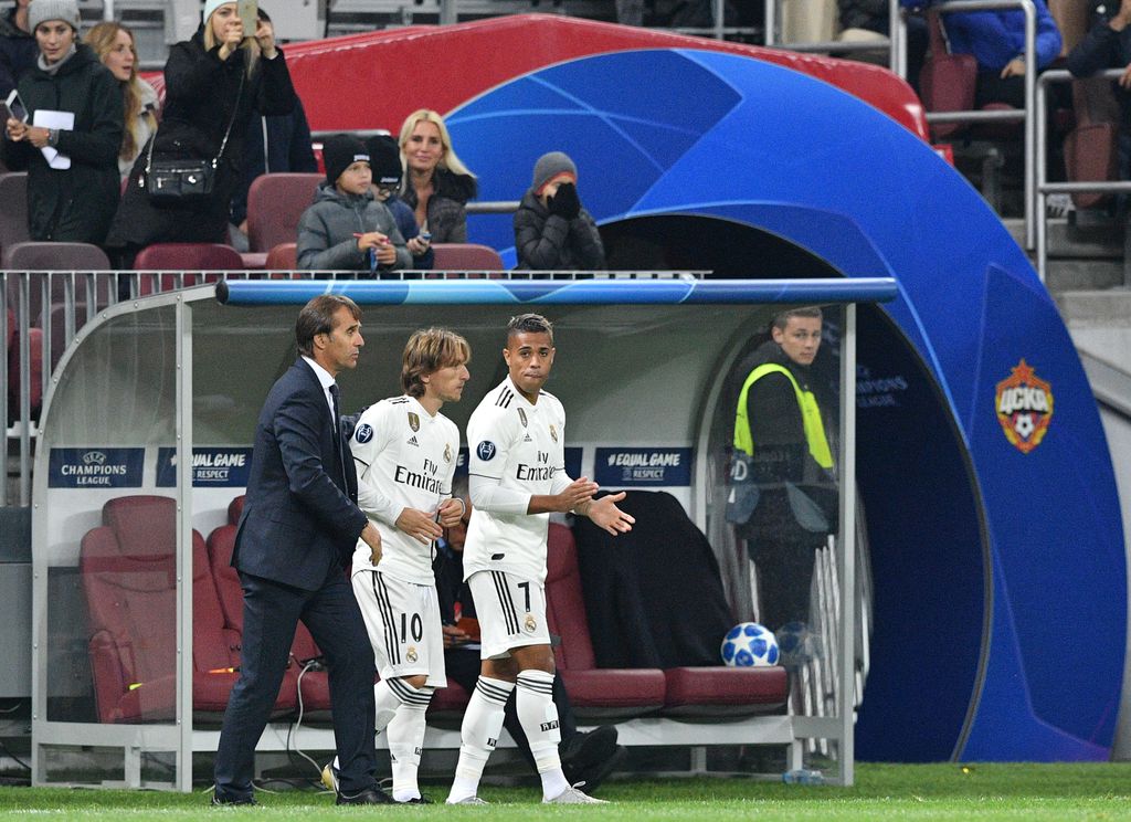 Julen Lopetegui, Luka Modrić i Mariano (Foto: AFP)