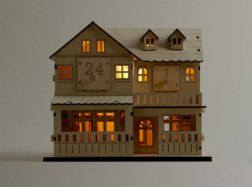 Adventski kalendar u obliku drvene kućice iz trgovine Zara Home - 1