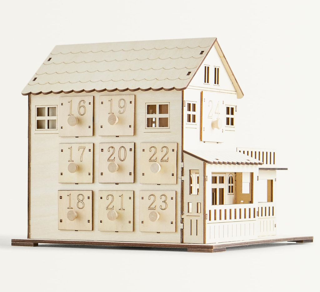 Adventski kalendar u obliku drvene kućice iz trgovine Zara Home - 3
