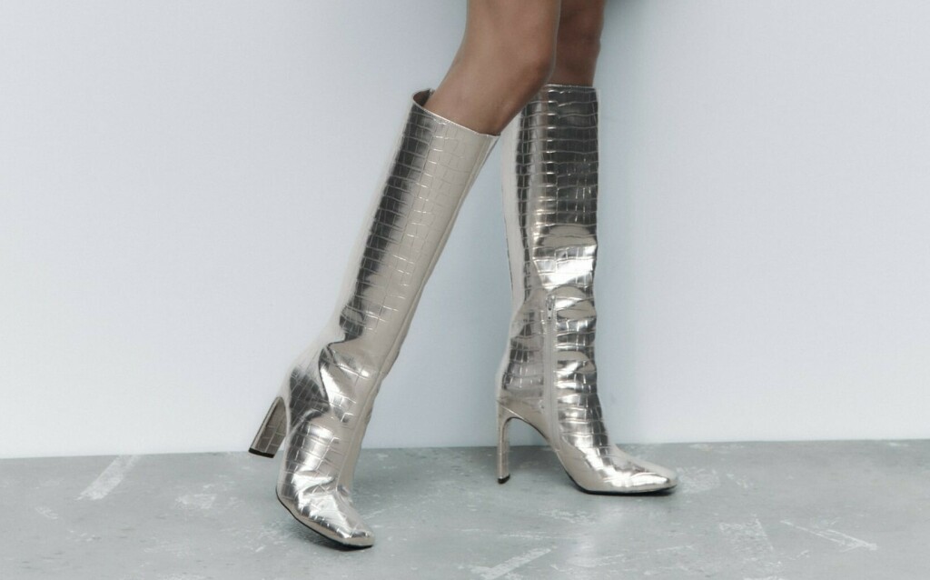 Laminirane čizme s potpeticom - 8