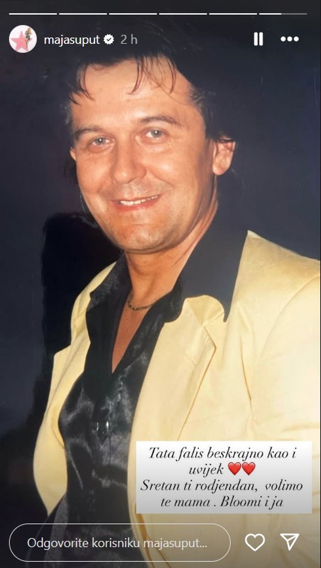 Boris Šuput, Maja Šuput na Instagramu