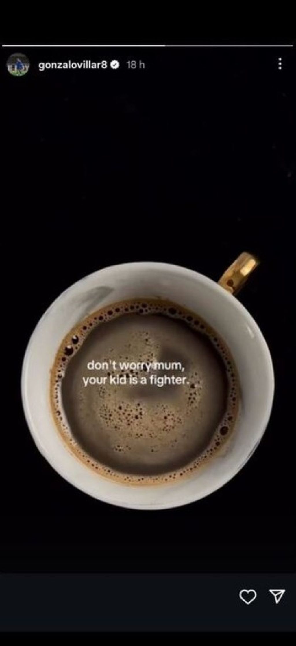 Villarova objava na Instagramu