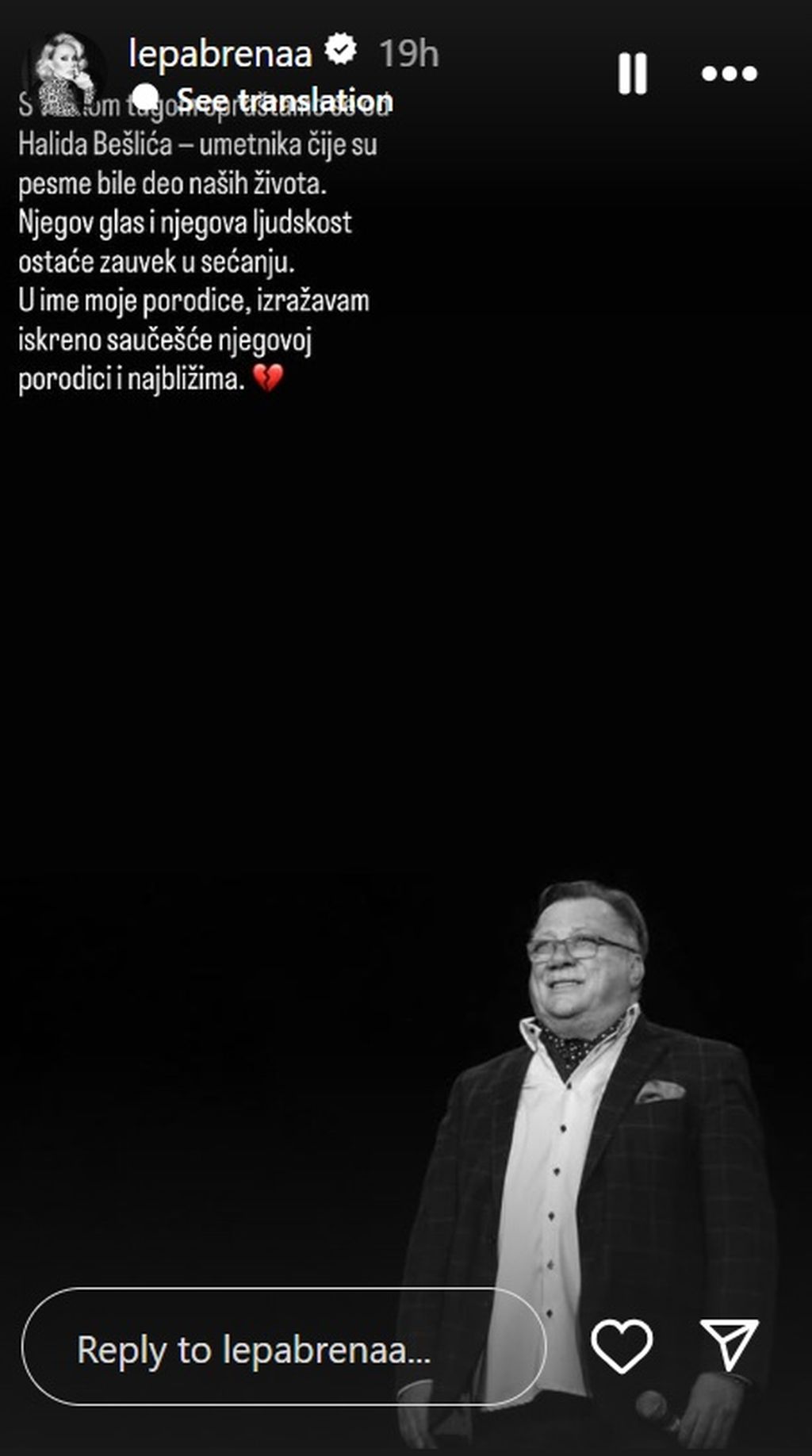 Lepa Brena oprostila se od Halida Bešlića - 2