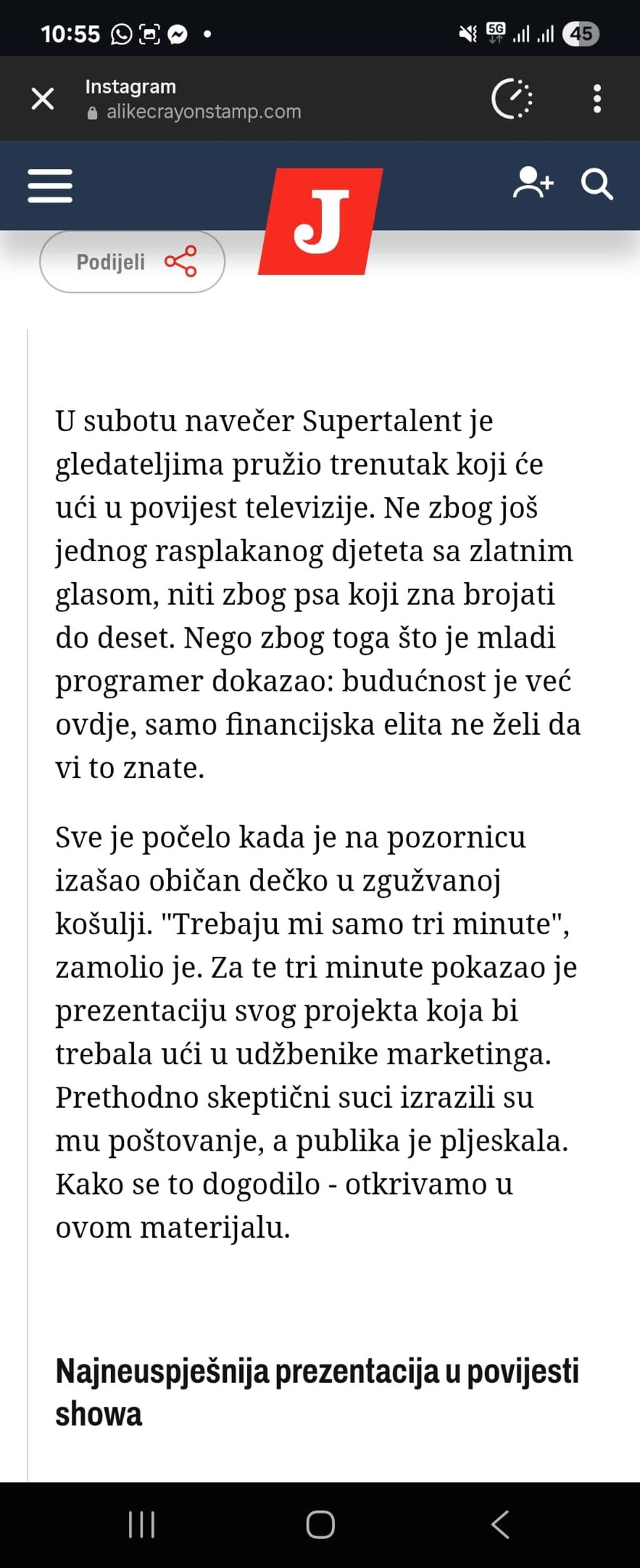 Internetom se širi lažni članak o Supertalentu