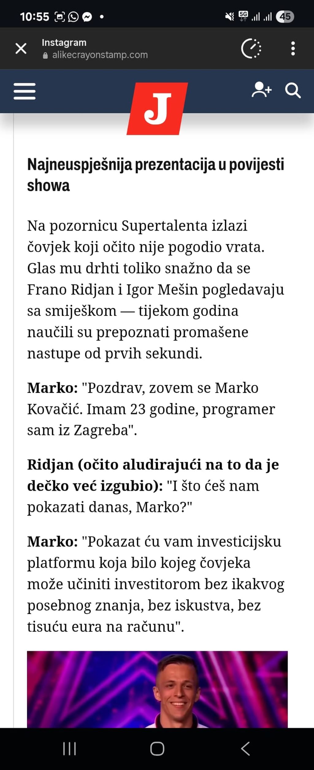 Internetom se širi lažni članak o Supertalentu