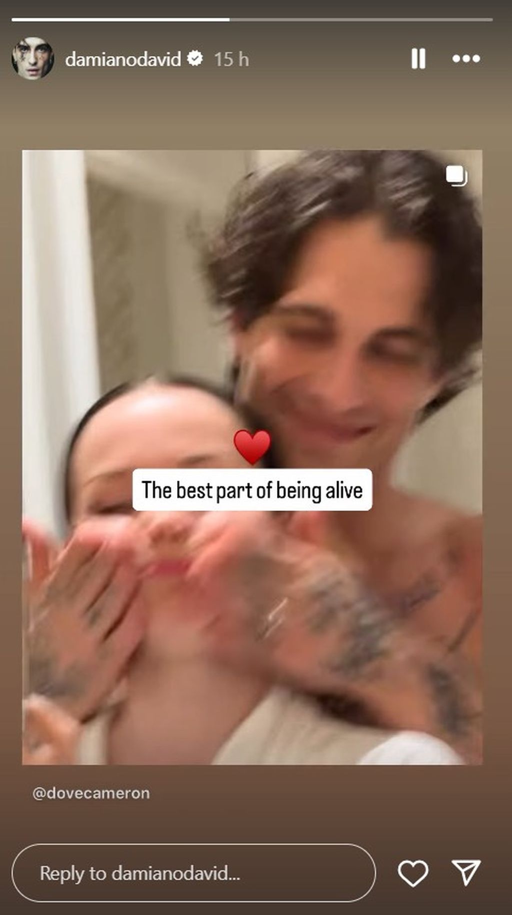 Damiano David, Dove Cameron