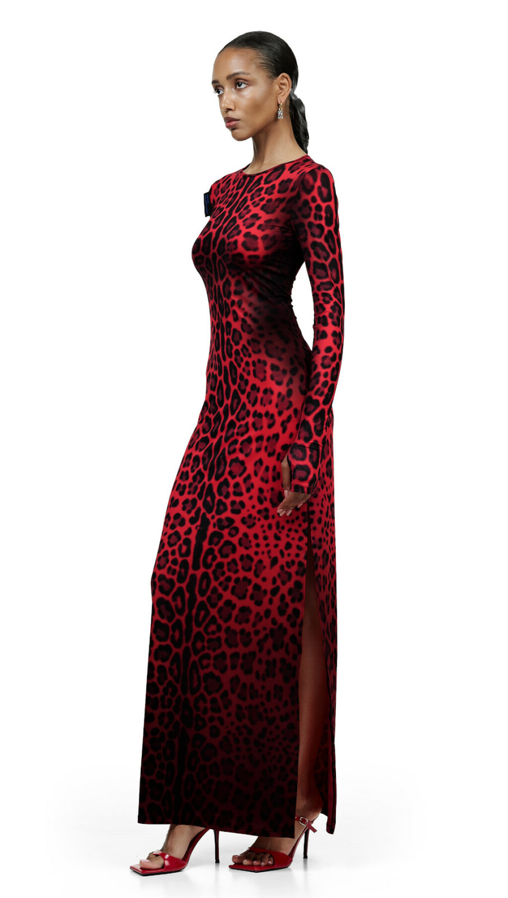 Maksi haljina leopard uzorka s potpisom brenda Keta Gutmane