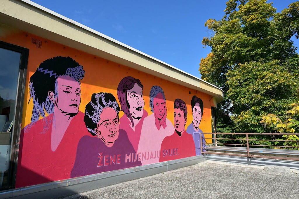 Mural Žene mijenjaju svijet na zagrebačkom Ribnjaku