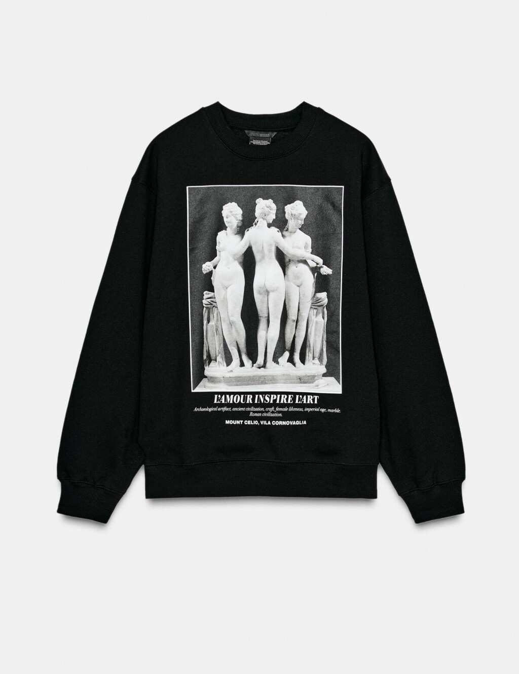 Zara sweater majica s motivom skulptura, 25,95 eura