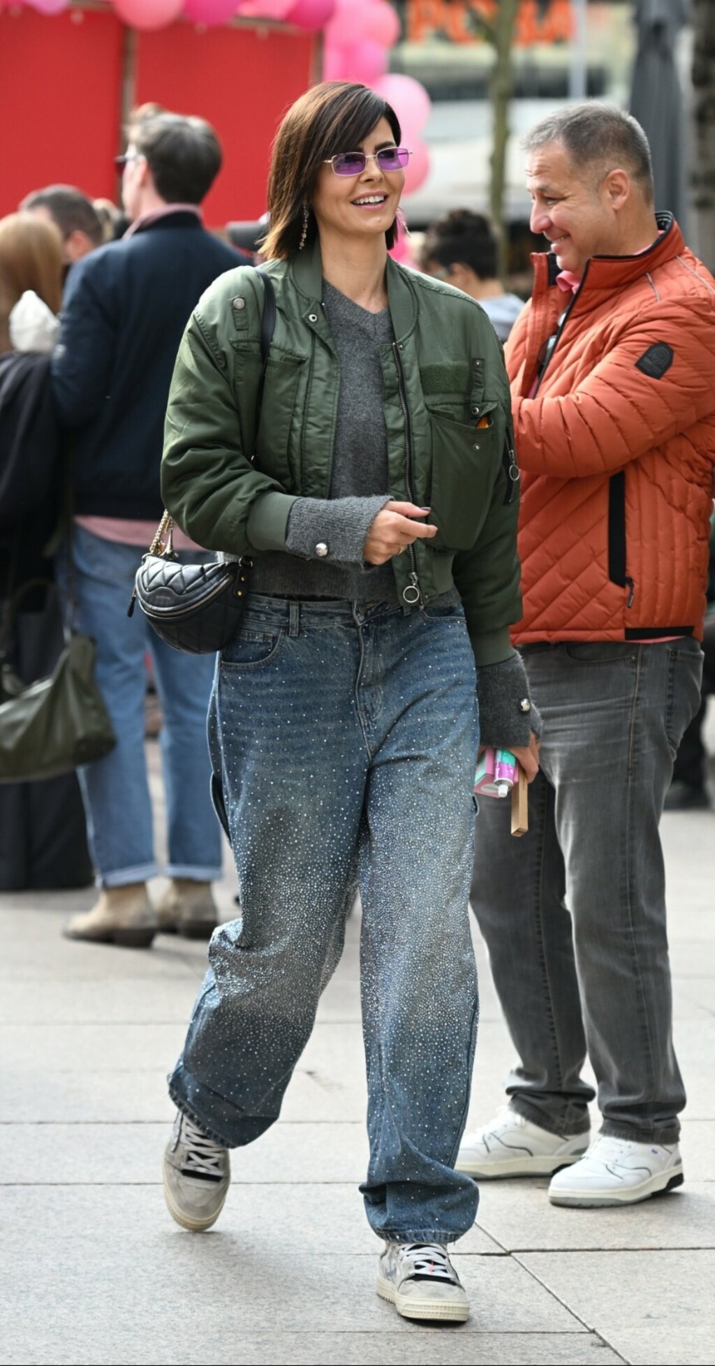 Anica Kovač na zagrebačkoj špici u trapericama sa svjetlucavim detaljima 2025. - 4