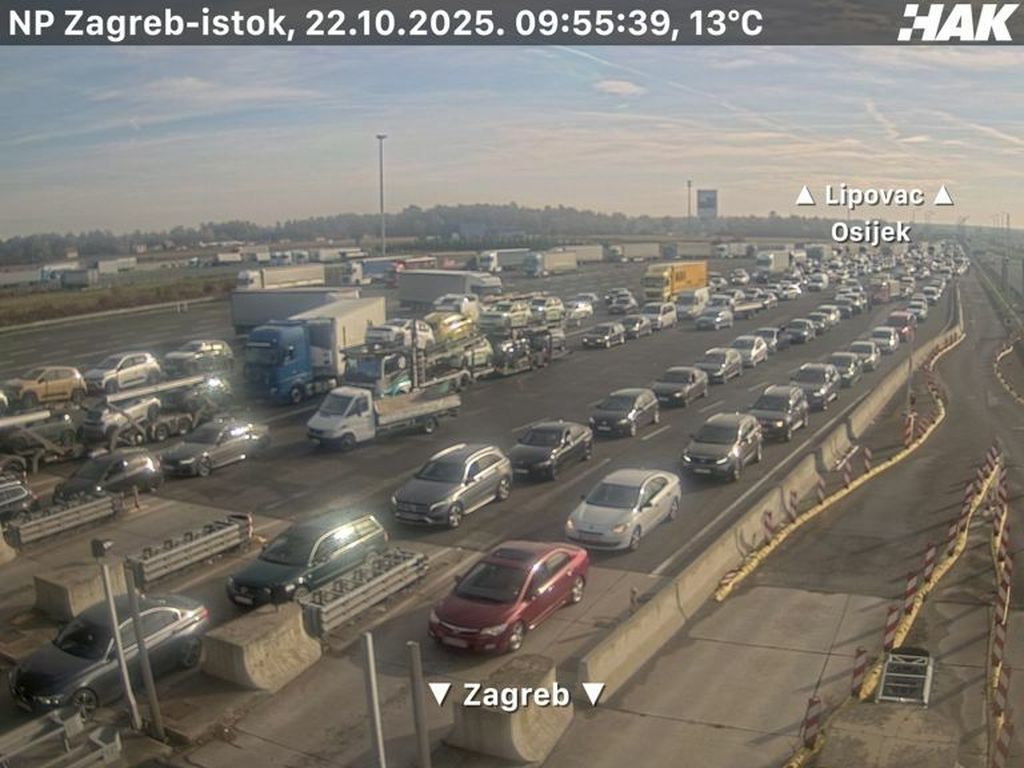 Gužva na autocesti nakon prometne nesreće