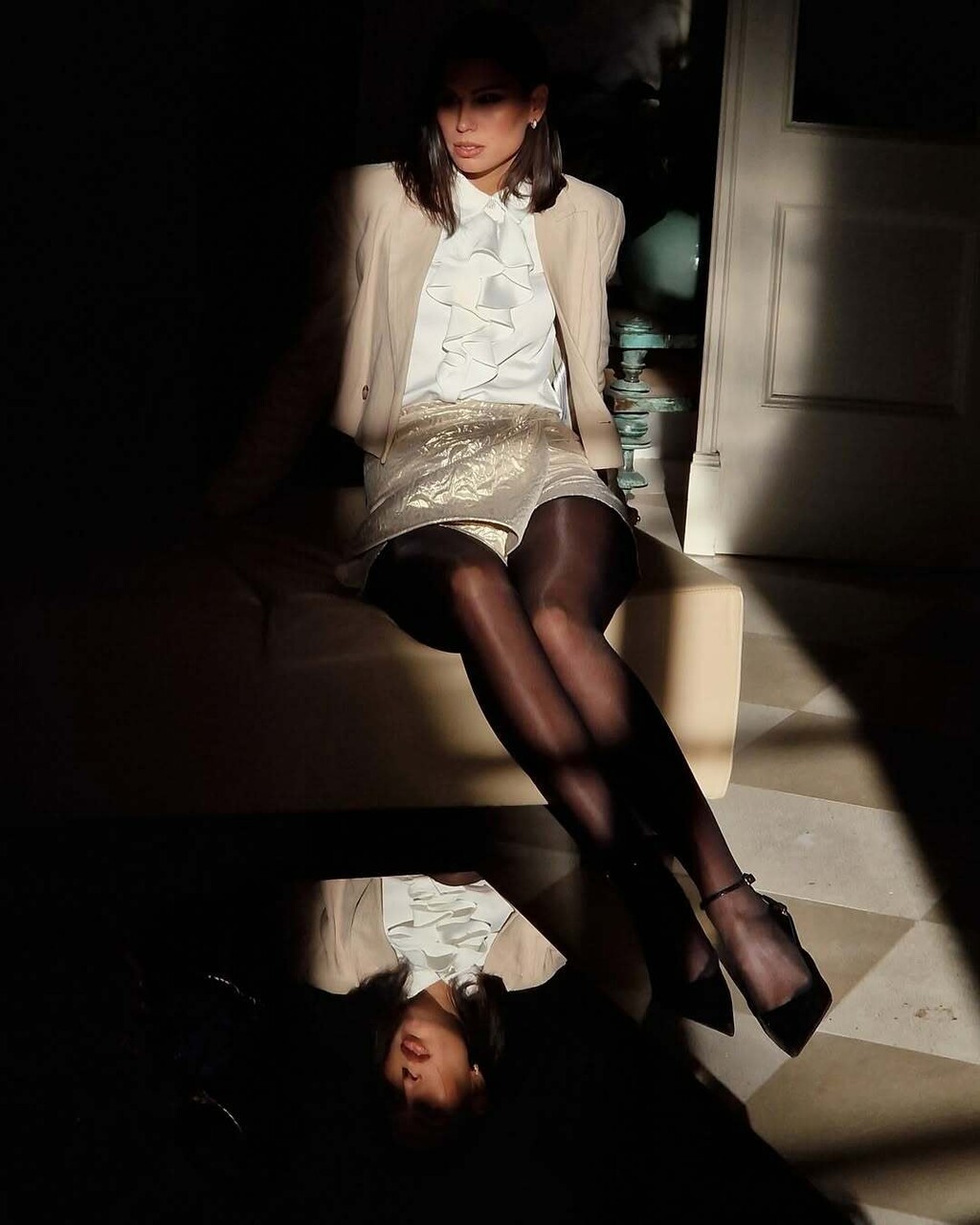 Zahvaljujući posebnom tkanju, ove najlonke stvaraju efekt limfne drenaže