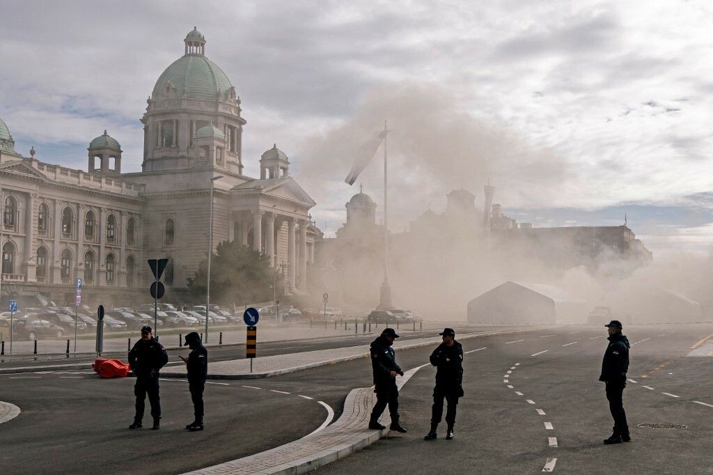 Postavljanje šatora u Beogradu