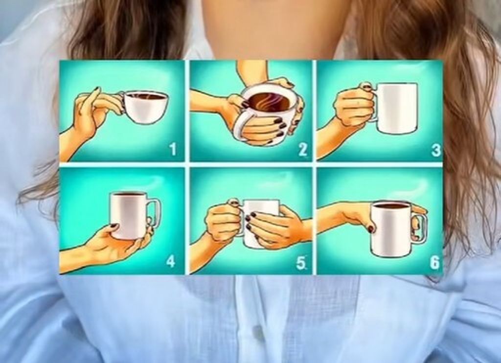 Različiti načini držanja šalice