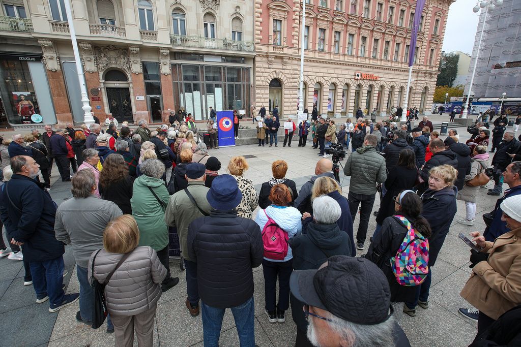 Prosvjed umirovljenika u Zagrebu - 6