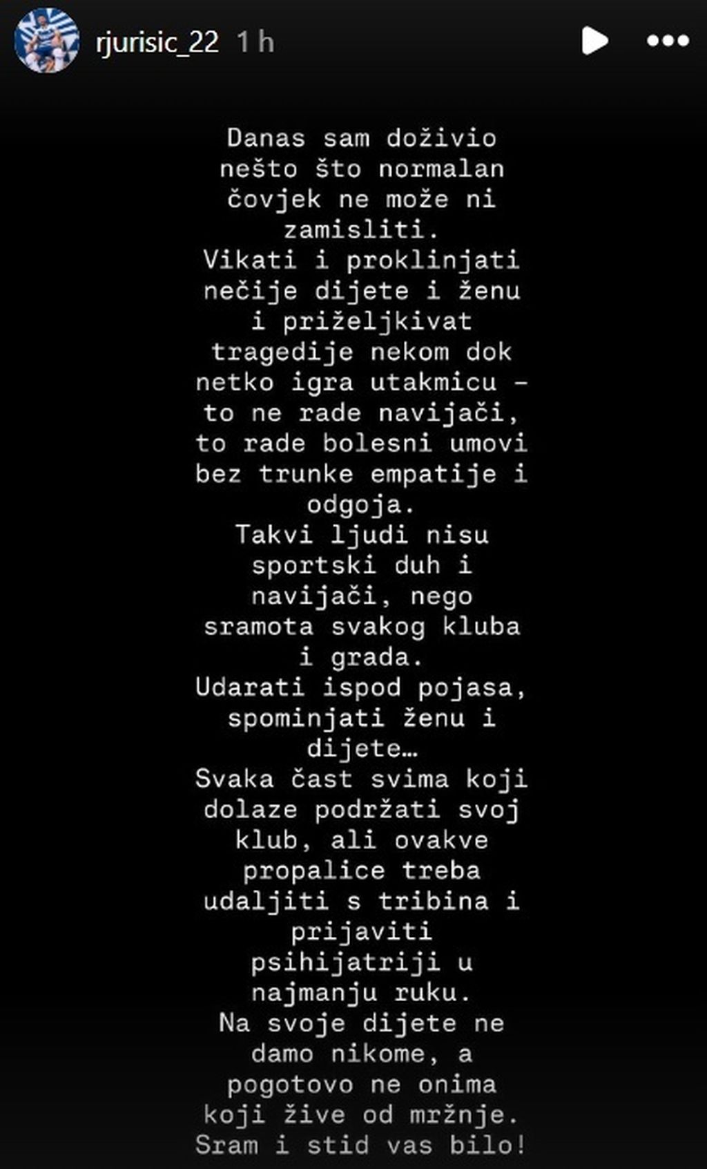 InstaStory Roka Jurišića