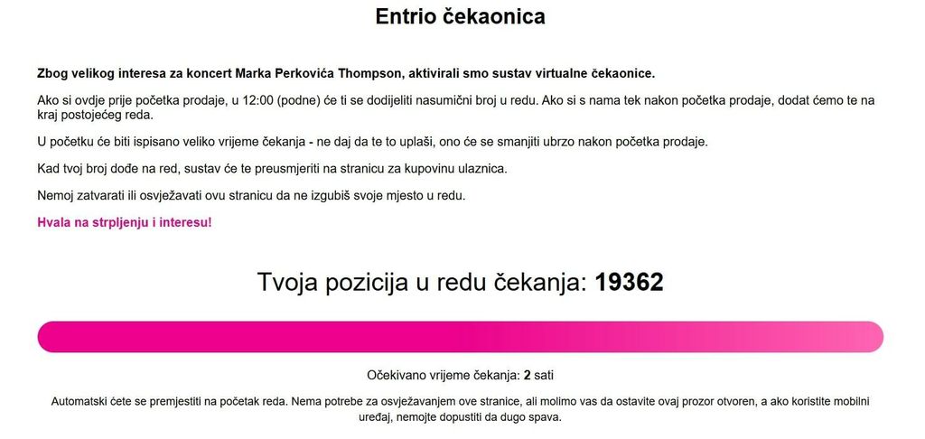Red za Thompsonove koncerte