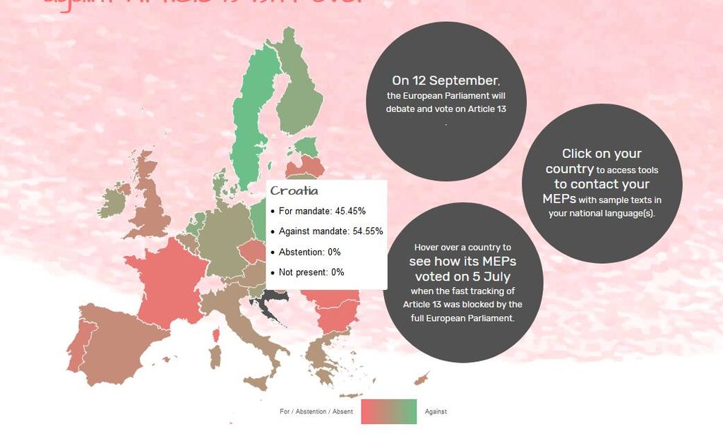 Hrvatski europarlamentarci i članak 13 (Foto: Screenshot)
