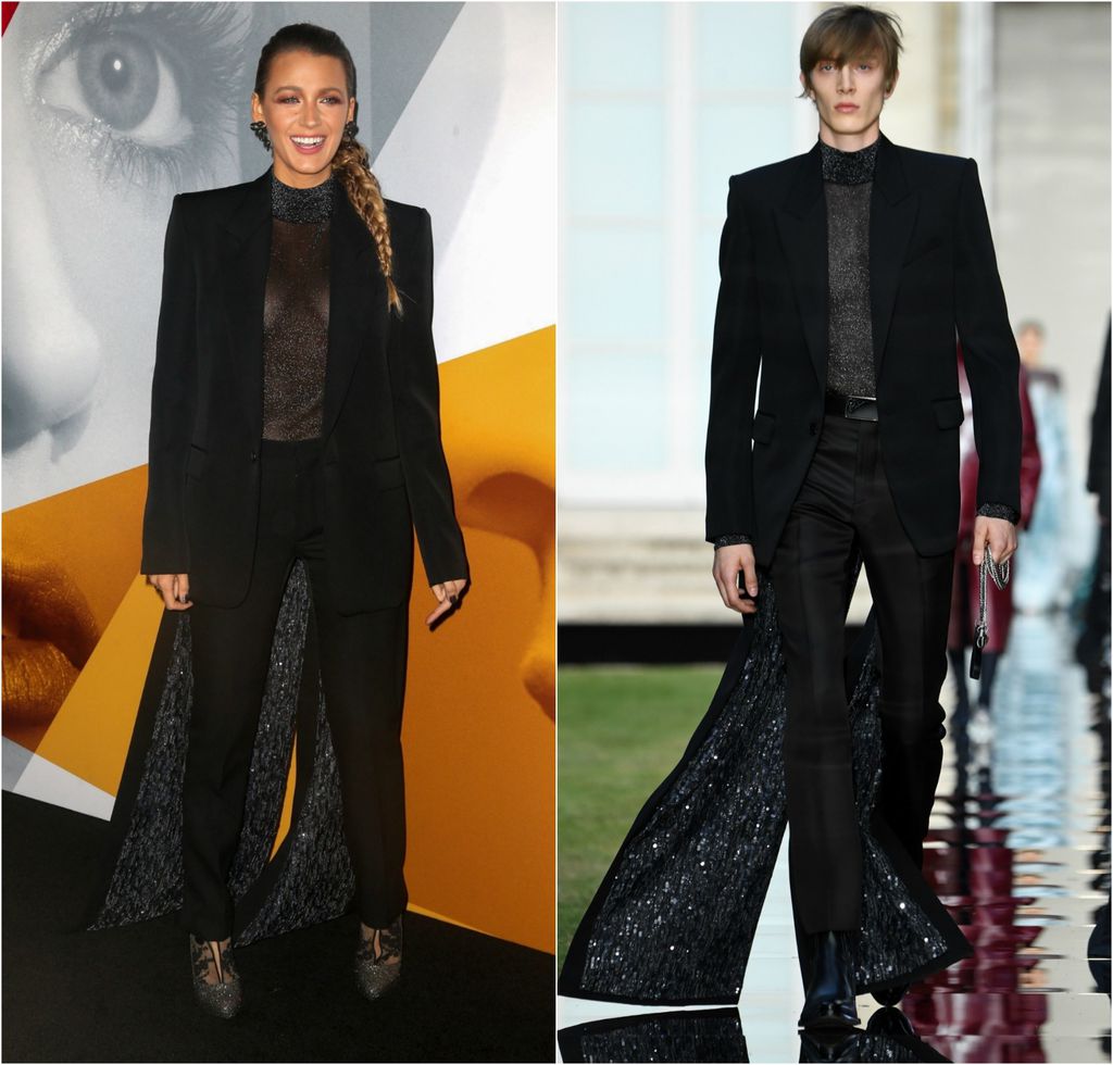 Blake je nosila odijelo i dolčevitu iz muške kolekcije modne kuće Givenchy