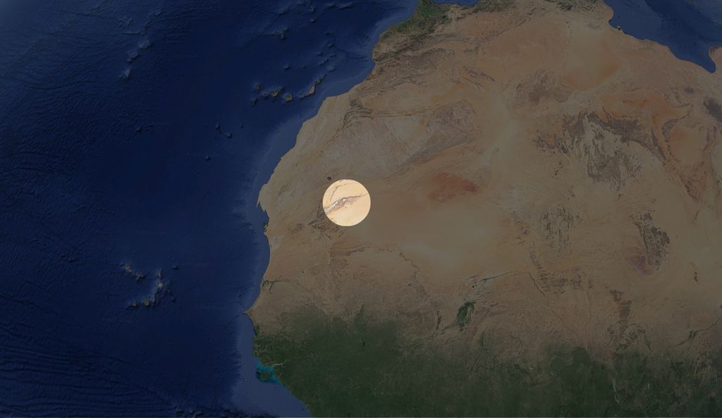Lokacija Oka Sahare u Africi (Screenshot: Google Maps)
