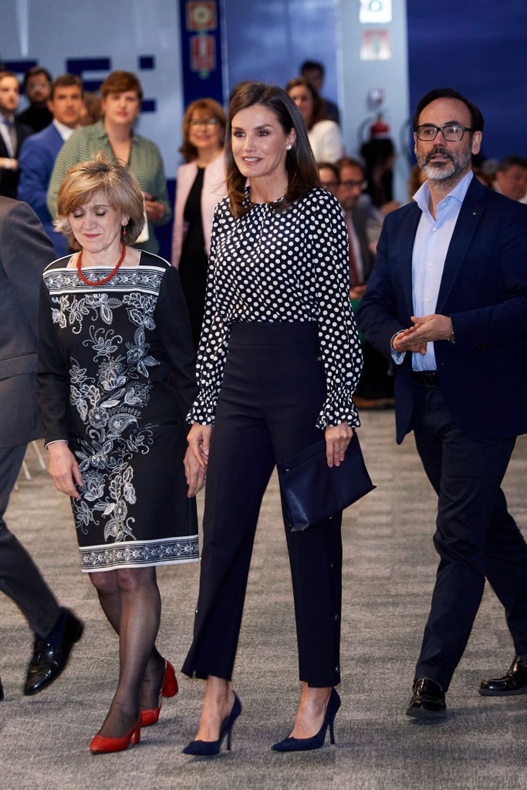 Kraljica Letizia u travnju 2019. godine prilikom posjeta španjolskoj novinskoj agenciji