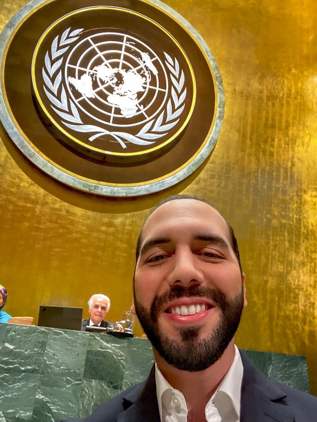 Predsjednik El Salvadora prije govora u UN-u opalio selfie (Foto: AFP)