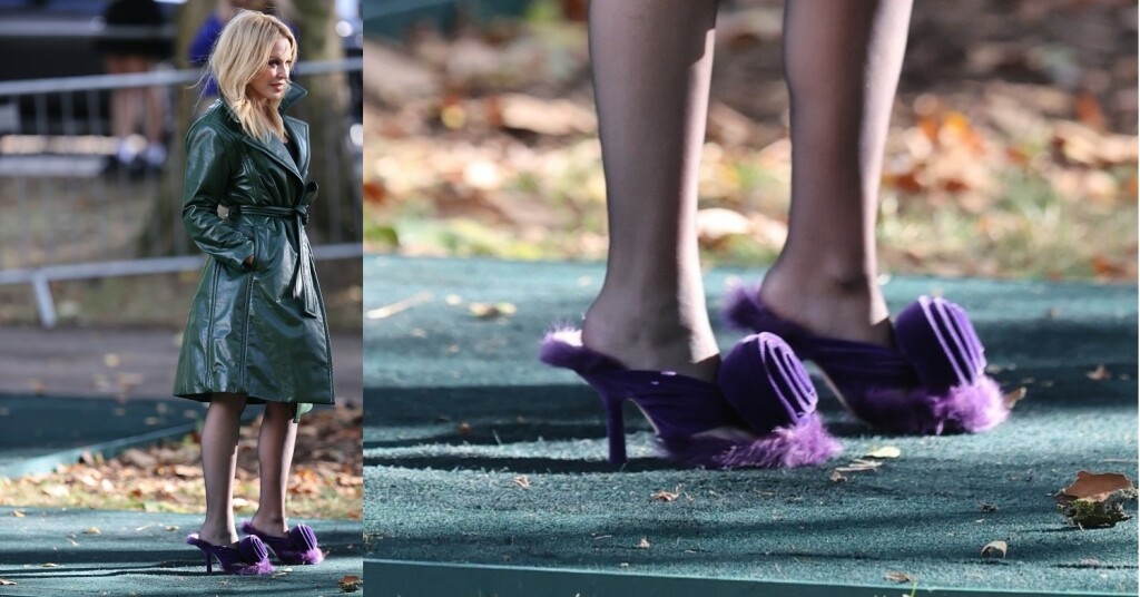 Kylie Mingue u čupavim Burberry sandalama na londonskom Tjednu mode