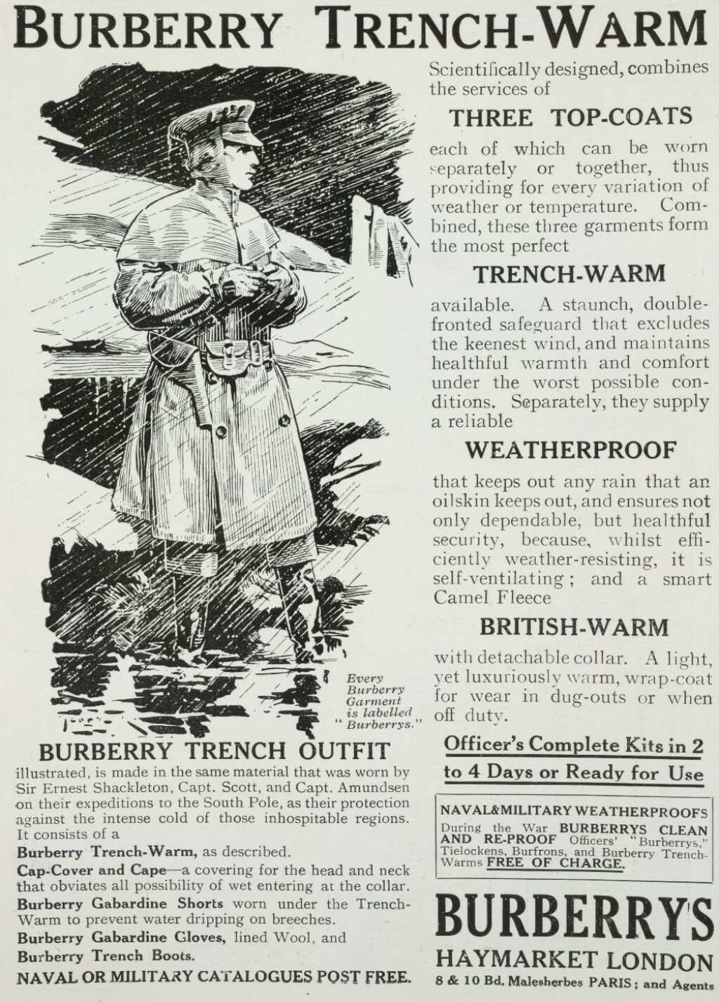 Stara reklama za jedan od prvih Burberryjevih balonera