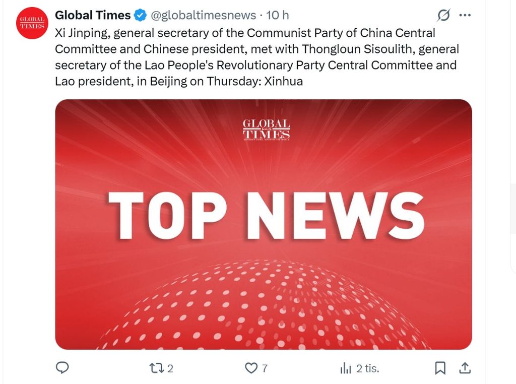 Aleksandar Vučić i objava na X-u