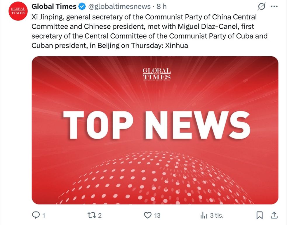 Aleksandar Vučić i objava na X-u