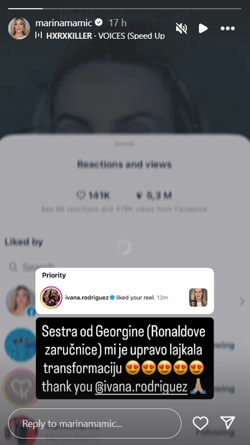 Marina Mamić na Instagramu