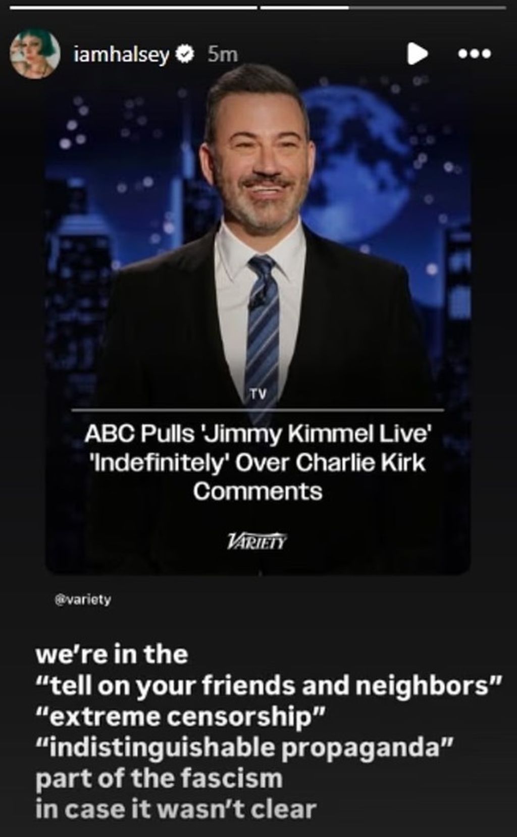 Halsey na Instagramu