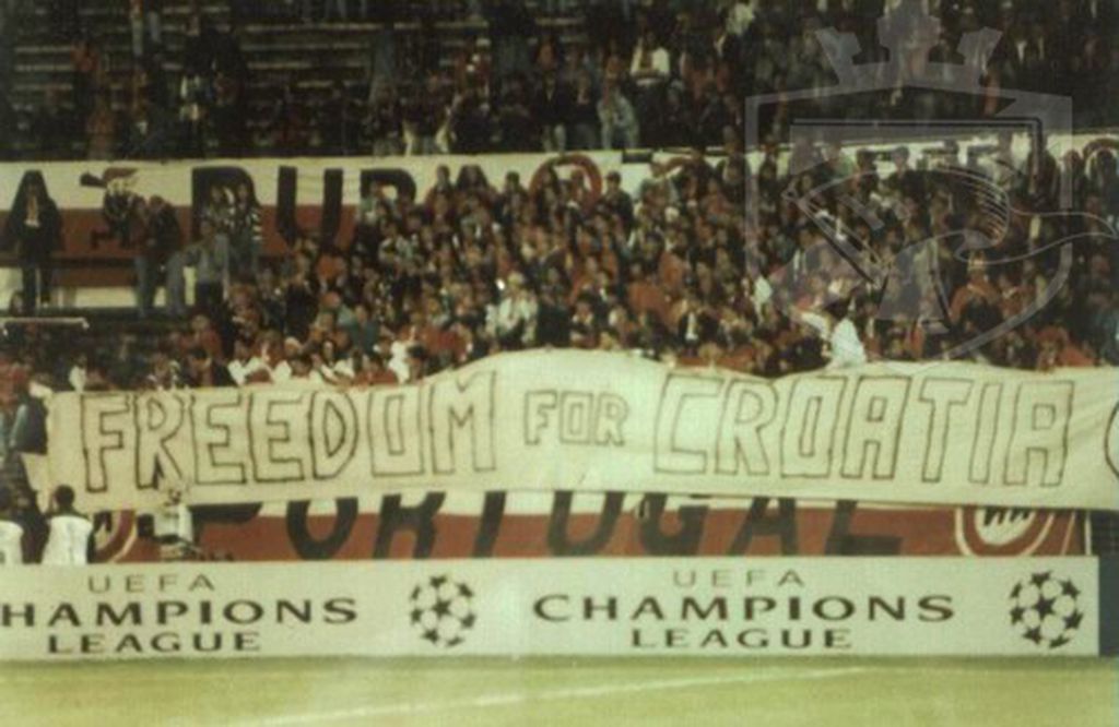 Sloboda za Hrvatsku, transparent No Name Boysa