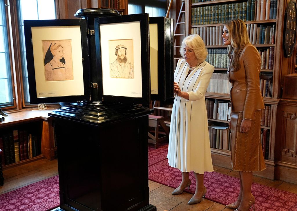 Kraljica Camilla i Melania Trump u Royal Library - 4
