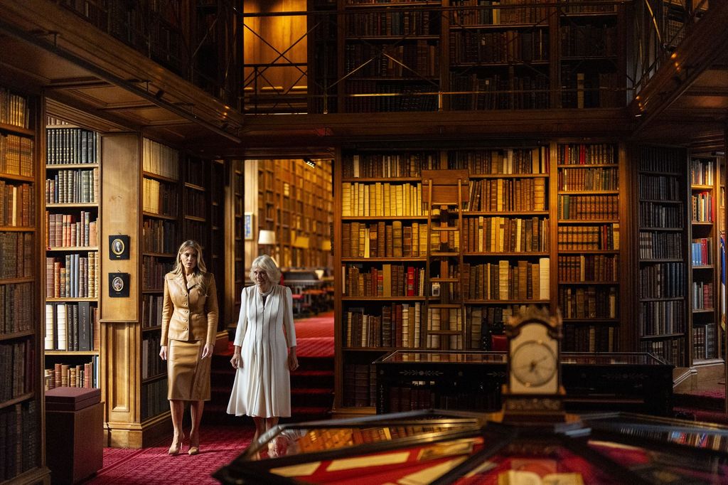 Kraljica Camilla i Melania Trump u Royal Library - 2