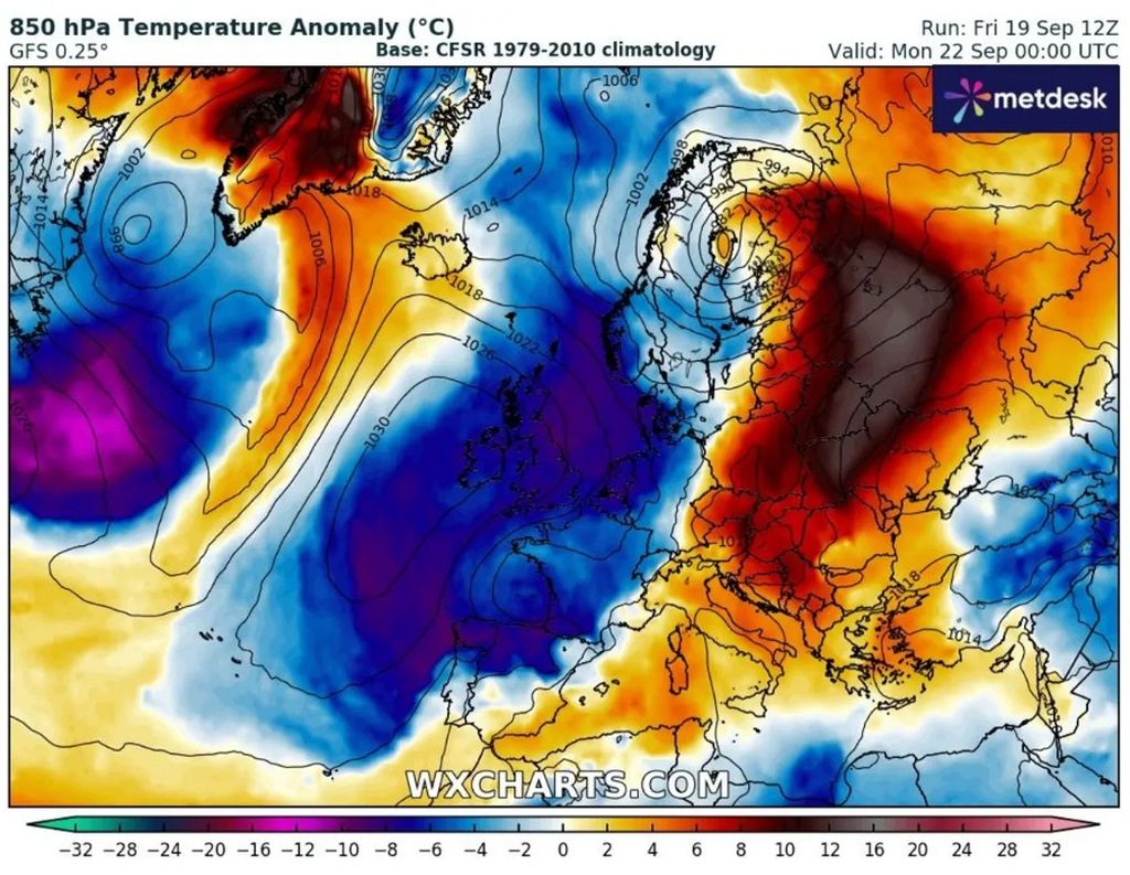 Grafički prikaz kretanja zračnih struja