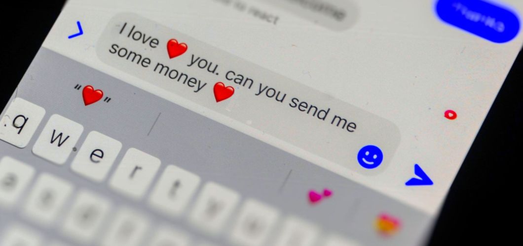 Romantična poruka u kojoj se traži novac, ilustracija