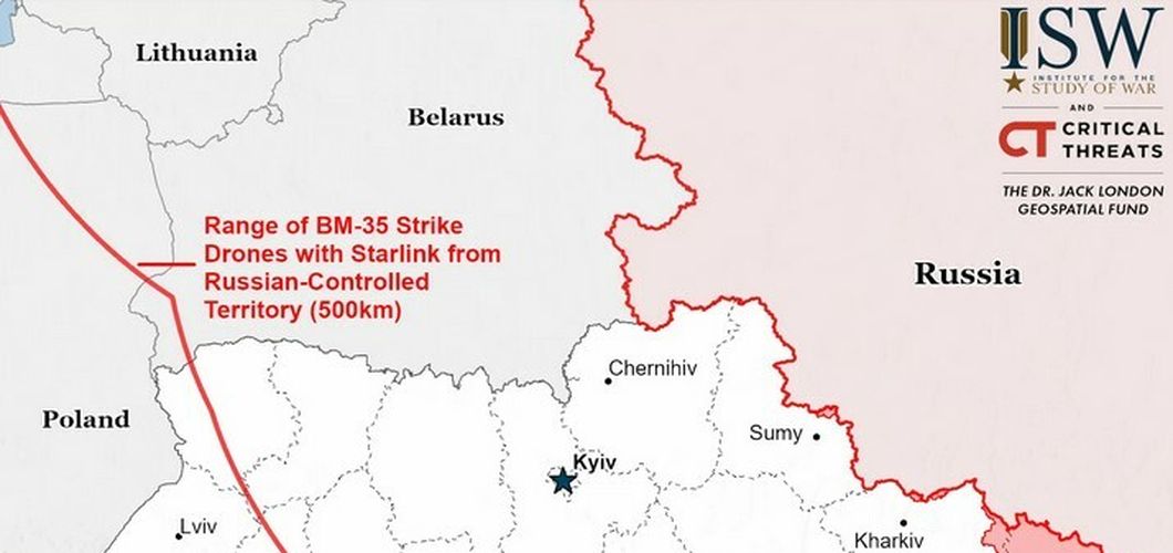 Karta dosega ruskih dronova BM-35