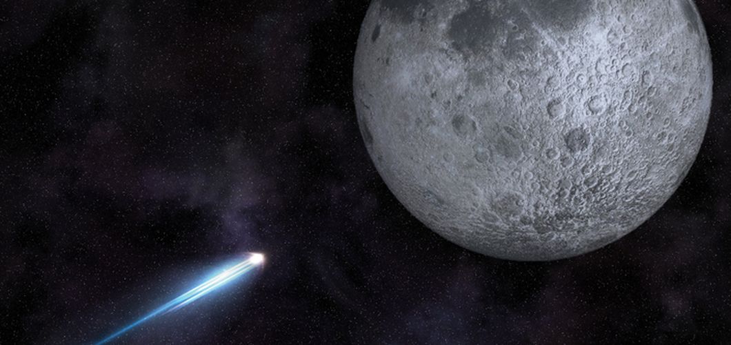 Asteroid prijeti Mjesecu, ilustracija