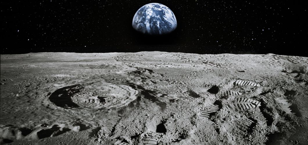 Pogled na Zemlju s Mjeseca, ilustracija