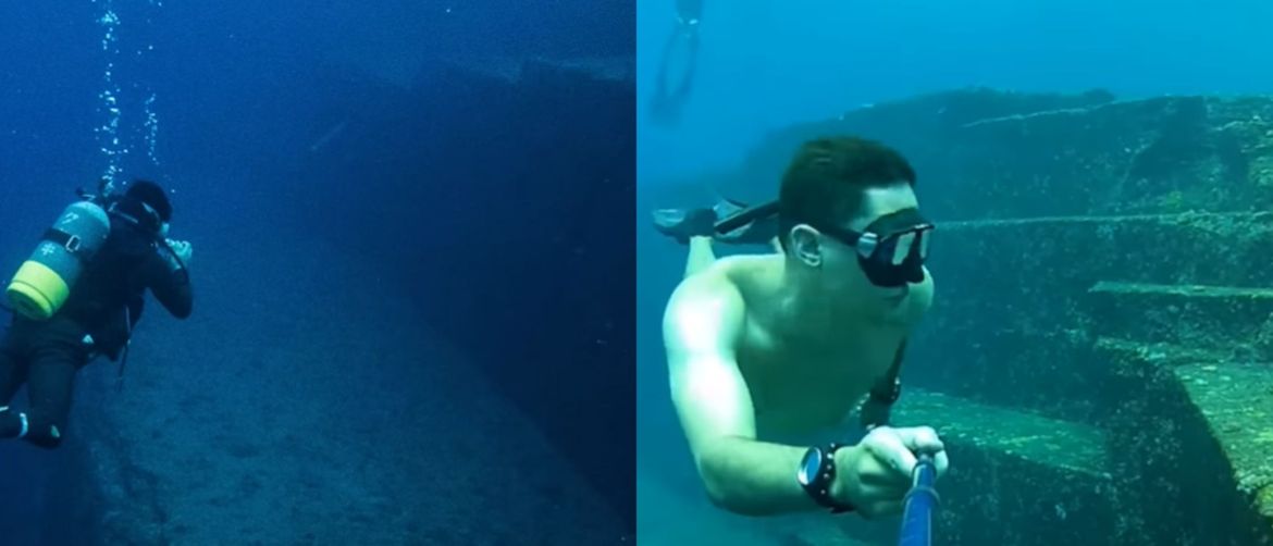 Spomenik Yonaguni na otoku u Japanu