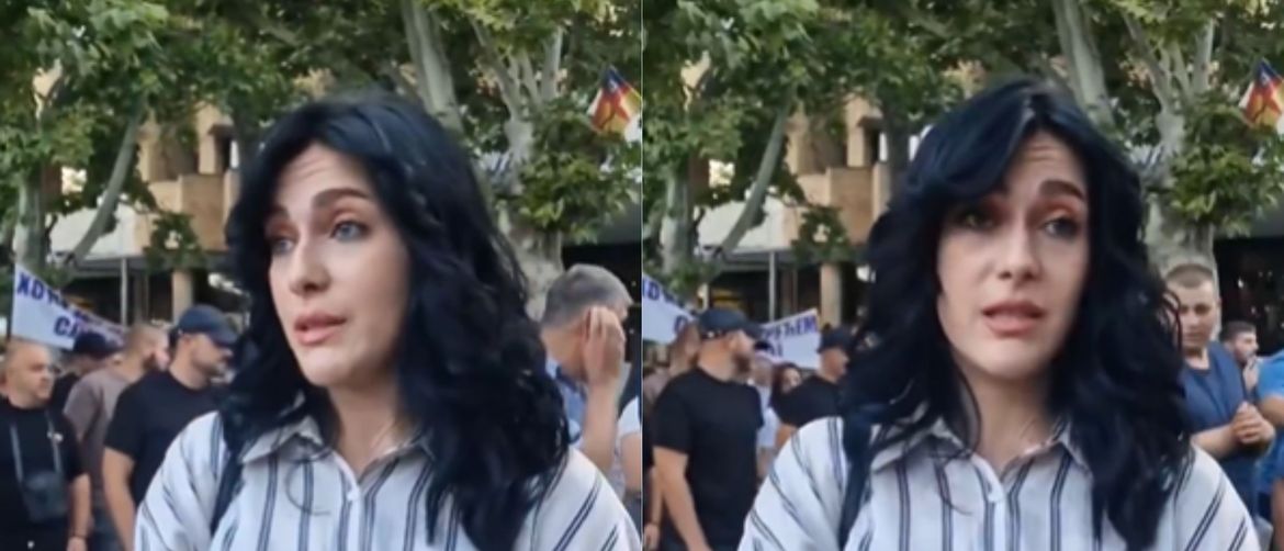 Vranjaka pri davanju izjave za medije