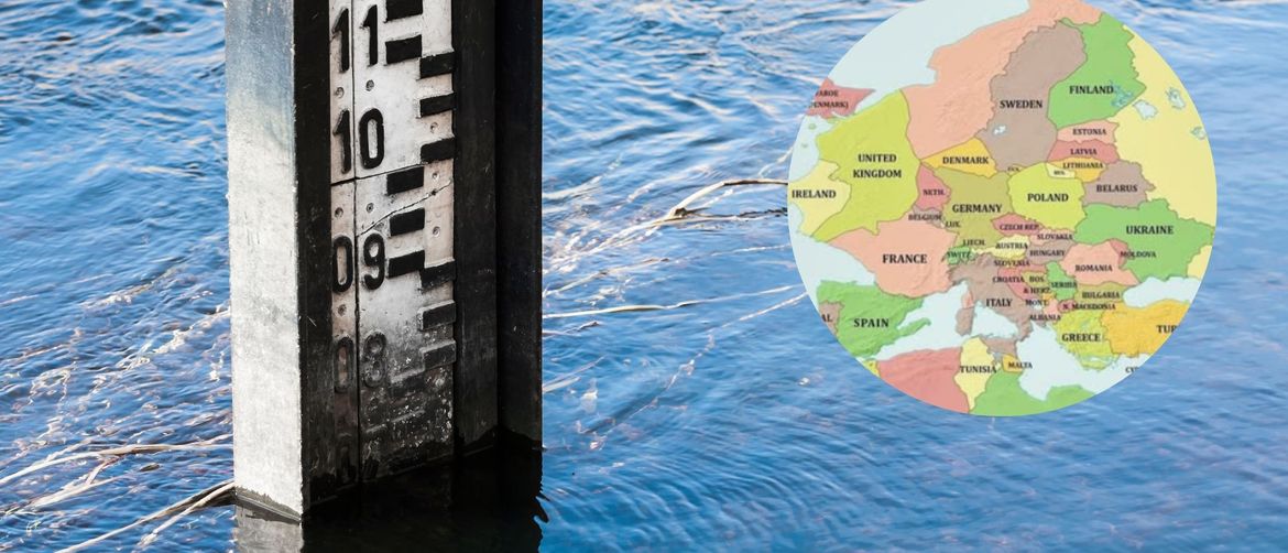 Mjerenje razine mora i fiktivna karta Europe