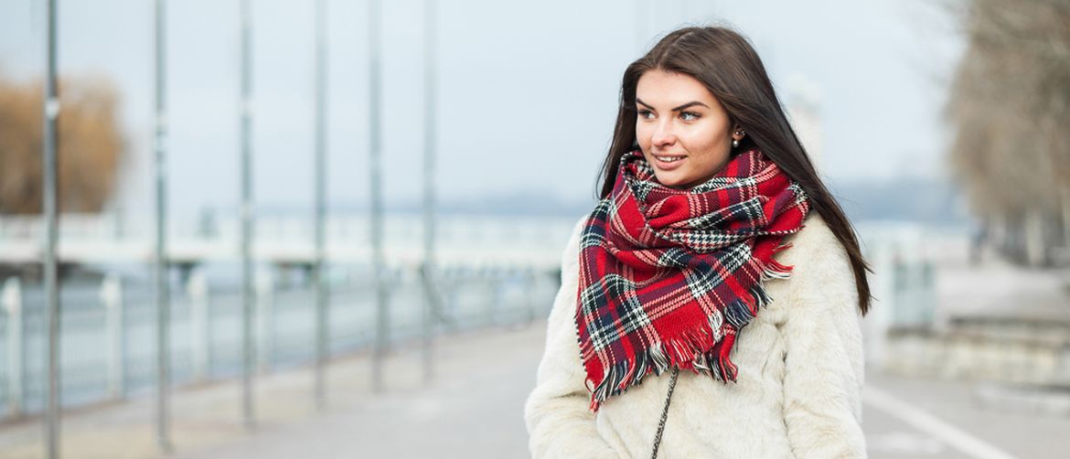 Djevojka tijekom zime