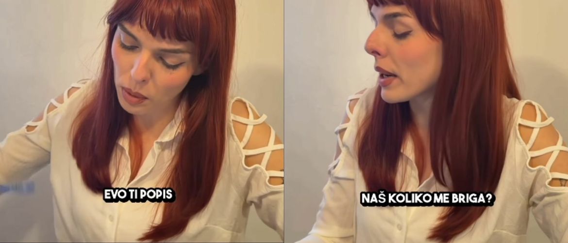 Nora Ćurković u božićnom skeču