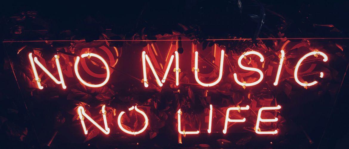 neonski znak na kojem piše no music, no life