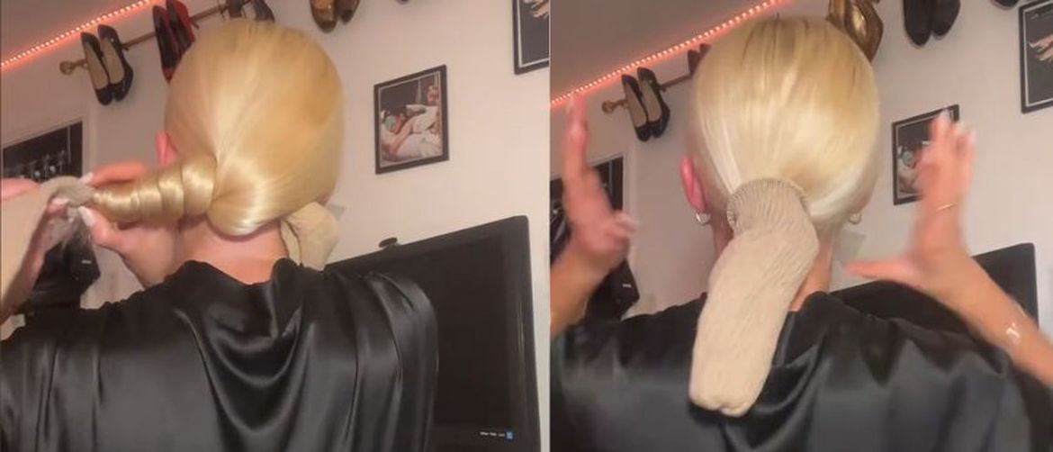 Kovrčanje kose s čarapom