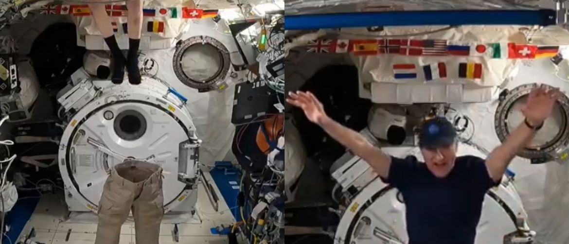 NASA-in astronaut kako oblači hlače na Međunarodnoj svemirskoj postaji